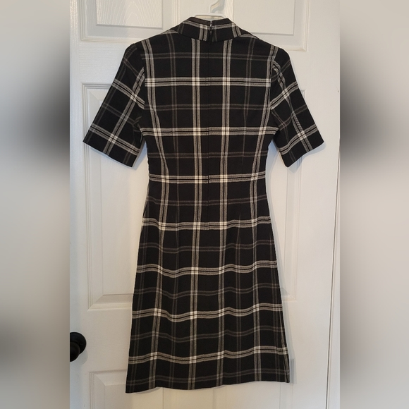 Plaid Short Sleeve Dress - Picture 2 of 6